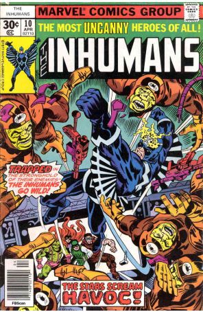 The Inhumans 10 published by Marvel with cover art by Ed Hannigan