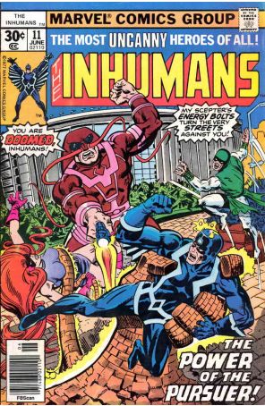The Inhumans 11 published by Marvel with cover art by Keith Pollard