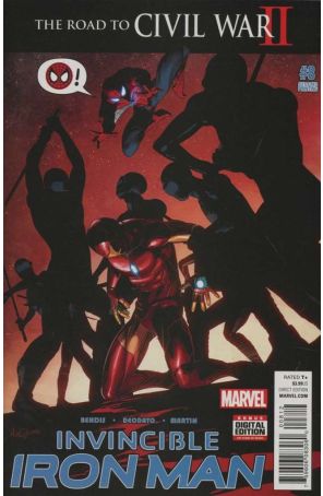 Invincible Iron Man (2nd Series) 8 (2nd) published by Marvel with cover art by Mike Deodato Jr.