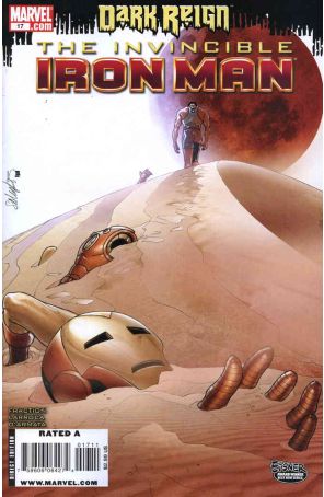 Invincible Iron Man 17 published by Marvel with cover art by Salvador Larroca
