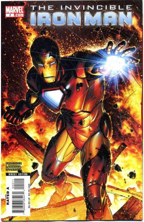 Invincible Iron Man 2A published by Marvel with cover art by Brandon Peterson