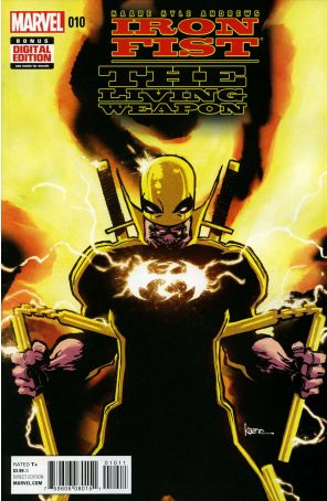 Iron Fist: The Living Weapon 10 published by Marvel with cover art by Kaare Andrews