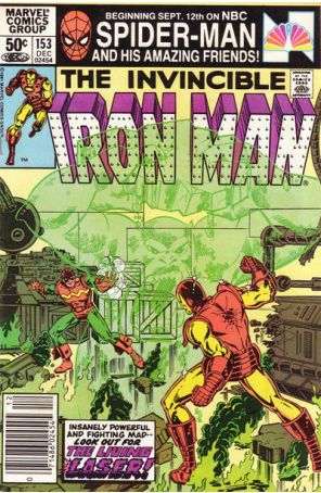 Iron Man (1st Series) 153 (Newsstand) published by Marvel with cover art by Bob Layton