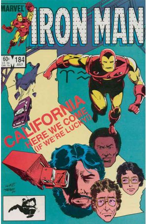 Iron Man (1st Series) 184 published by Marvel with cover art by Luke McDonnell