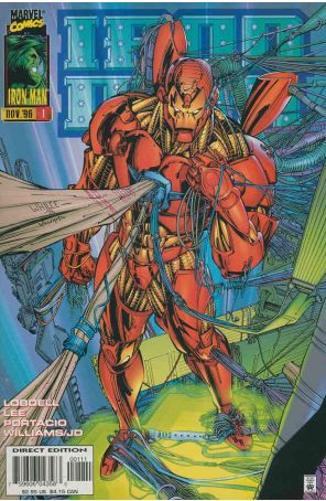 Iron Man (2nd Series) 1 published by Marvel with cover art by Whilce Portacio