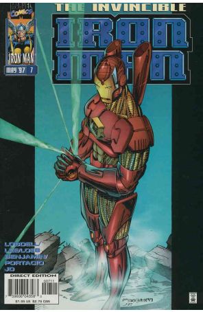 Iron Man (2nd Series) 7 published by Marvel with cover art by Ryan Benjamin