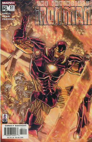 Iron Man (3rd Series) 51 published by Marvel with cover art by Michael Ryan