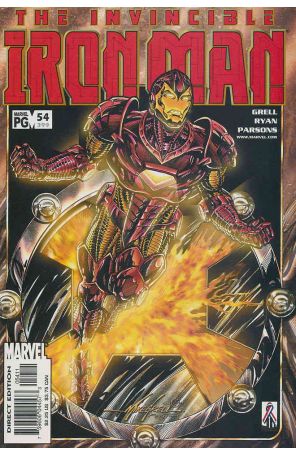 Iron Man (3rd Series) 54 published by Marvel with cover art by Mike Grell