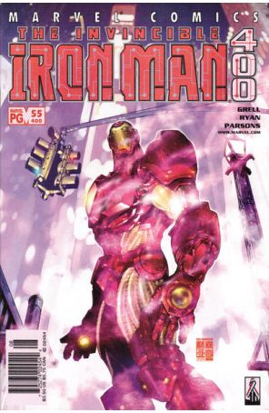 Iron Man (3rd Series) 55 (Newsstand) published by Marvel with cover art by Kia Asamiya