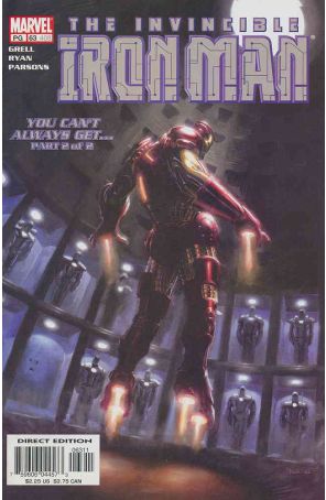 Iron Man (3rd Series) 63 published by Marvel with cover art by Paolo Rivera