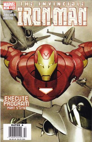 Iron Man (4th Series) 11 (Newsstand) published by Marvel with cover art by Adi Granov