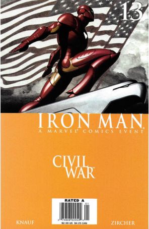 Iron Man (4th Series) 13 (Newsstand) published by Marvel with cover art by Adi Granov