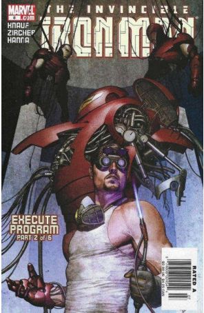Iron Man (4th Series) 8 (Newsstand) published by Marvel with cover art by Adi Granov
