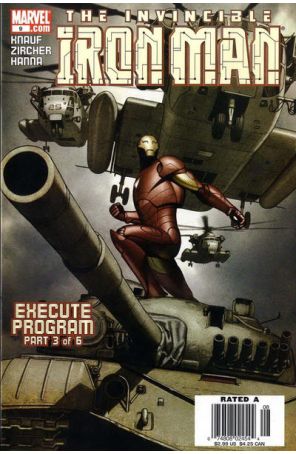 Iron Man (4th Series) 9 (Newsstand) published by Marvel with cover art by Adi Granov