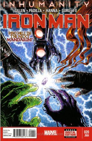 Iron Man (5th Series) 20.1 published by Marvel with cover art by Paul Rivoche