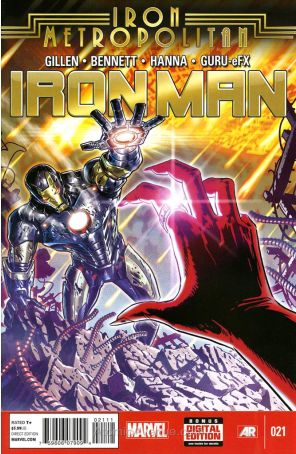 Iron Man (5th Series) 21 published by Marvel with cover art by Paul Rivoche