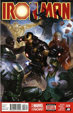 Iron Man (5th Series) 28 published by Marvel with cover art by In-hyuk Lee