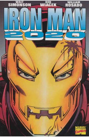 Iron Man 2020 1 published by Marvel with cover art by Bob Wiacek