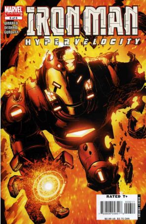 Iron Man: Hypervelocity 6 published by Marvel with cover art by Brian Denham