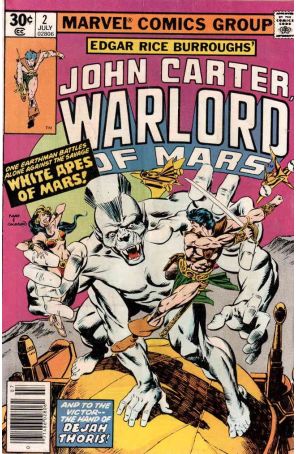 John Carter, Warlord of Mars 2 published by Marvel with cover art by Gil Kane