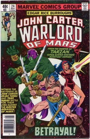 John Carter, Warlord of Mars 24 published by Marvel with cover art by George Pérez