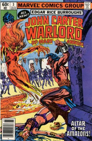 John Carter, Warlord of Mars Annual 3 (Newsstand) published by Marvel with cover art by Alan Weiss