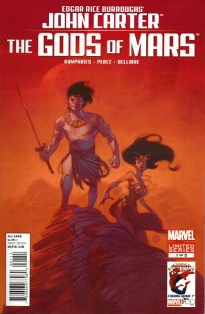 John Carter: The Gods of Mars 1 published by Marvel with cover art by Julian Totino Tedesco