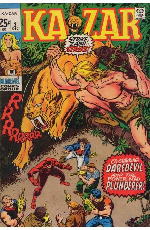 Ka-Zar (1st Series) 2 published by Marvel with cover art by John Romita