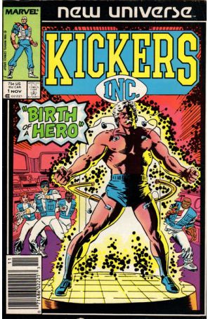 Kickers, Inc. 1 (Newsstand) published by Marvel with cover art by Ron Frenz