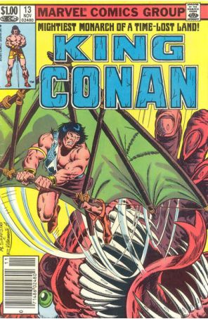 King Conan 13 (Newsstand) published by Marvel with cover art by Marc Silvestri