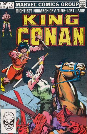 King Conan 17 published by Marvel with cover art by John Buscema