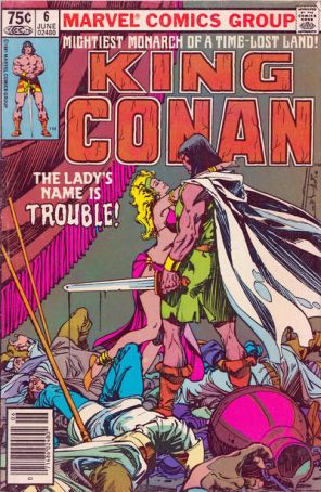 King Conan 6 (Newsstand) published by Marvel with cover art by Walt Simonson