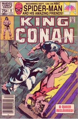 King Conan 8 (Newsstand) published by Marvel with cover art by John Buscema