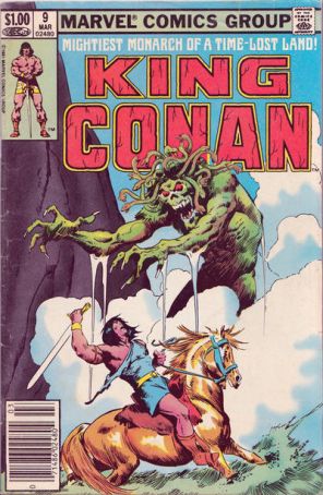 King Conan 9 (Newsstand) published by Marvel with cover art by John Buscema