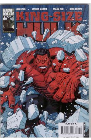 King-Size Hulk 1B published by Marvel with cover art by Arthur Adams and Frank Cho