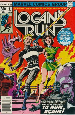 Logan's Run (Marvel) 6 published by Marvel with cover art by Tom Sutton