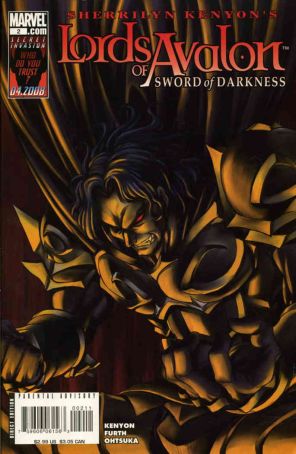 Lords of Avalon: Sword of Darkness 2 published by Marvel with cover art by Tommy Ohtsuka