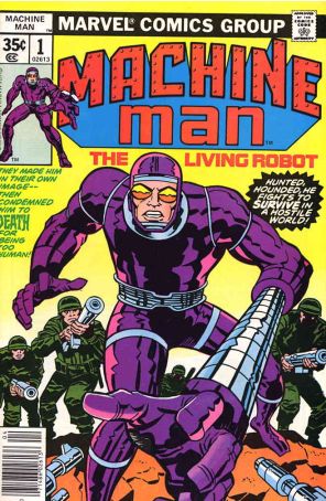 Machine Man 1 published by Marvel with cover art by Jack Kirby
