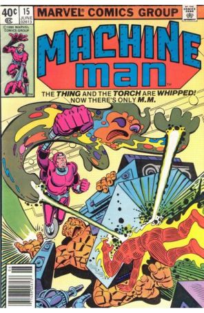 Machine Man 15 (Newsstand) published by Marvel with cover art by Steve Ditko
