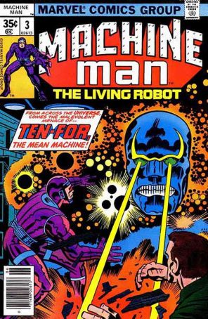 Machine Man 3 published by Marvel with cover art by Jack Kirby