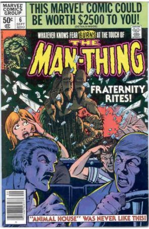 Man-Thing (2nd Series) 6 (Newsstand) published by Marvel with cover art by Bob Wiacek