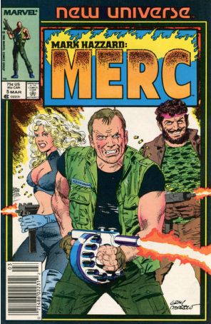 Mark Hazzard: Merc 5 (Newsstand) published by Marvel with cover art by Gray Morrow