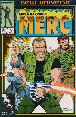 Mark Hazzard: Merc 5 published by Marvel with cover art by Gray Morrow