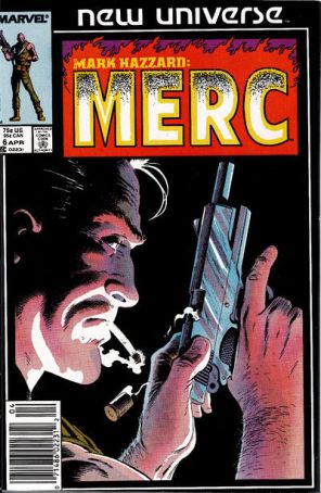 Mark Hazzard: Merc 6 (Newsstand) published by Marvel with cover art by Mike Zeck