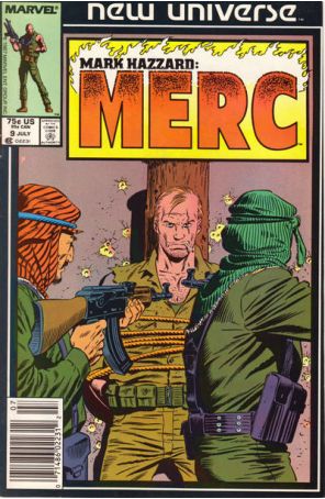 Mark Hazzard: Merc 9 (Newsstand) published by Marvel with cover art by Mike Zeck