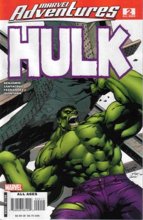 Marvel Adventures Hulk 2 published by Marvel with cover art by Carlo Pagulayan