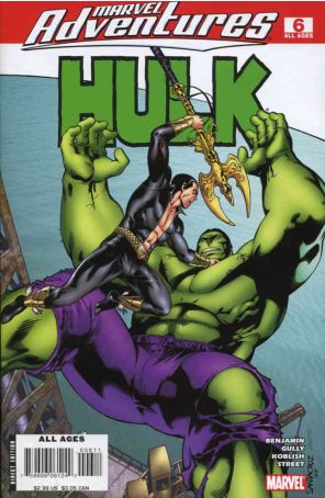 Marvel Adventures Hulk 6 published by Marvel with cover art by JUan Santacruz