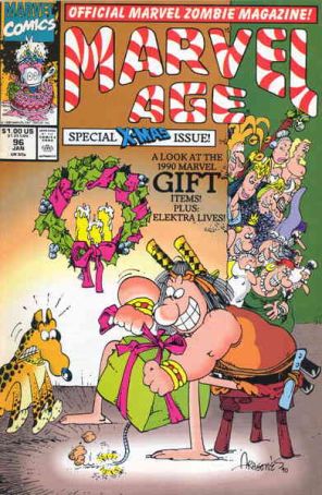 Marvel Age 96 published by Marvel with cover art by Sergio Aragonés