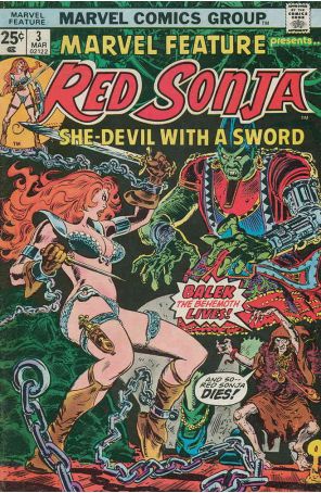 Marvel Feature (2nd Series) 3 (with Marvel Value Stamp) published by Marvel with cover art by Frank Thorne