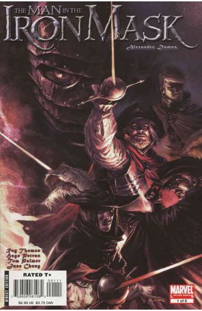 Marvel Illustrated: The Man in the Iron Mask 1 published by Marvel with cover art by Marko Djurdjevic